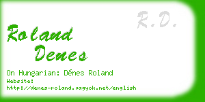 roland denes business card