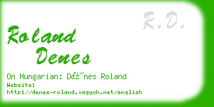 roland denes business card